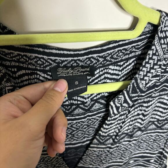 Lucky Brand Black Aztec Jumpsuit Sz S - Picture 4 of 11